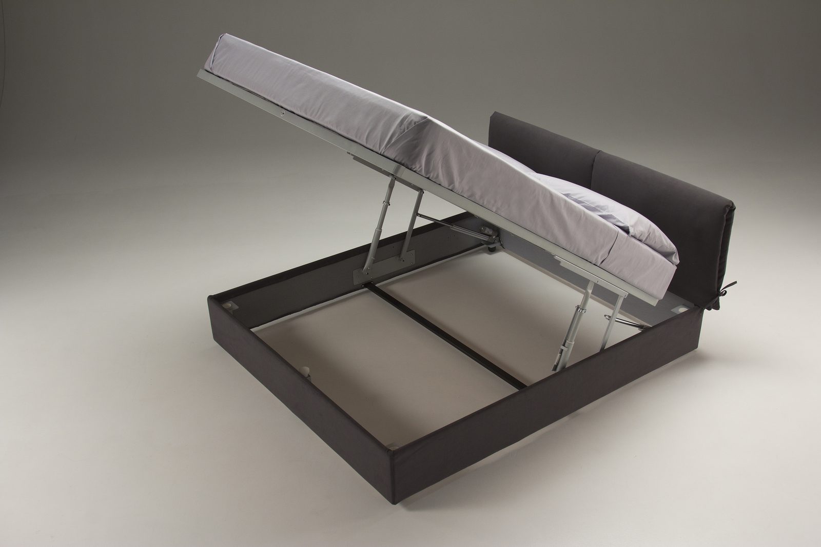 Giove Storage Bed – gas-spring hydraulic storage bed fitting by Mirano by Varun Impex, Three sizes — up to 1830 × 1980mm for modular furniture