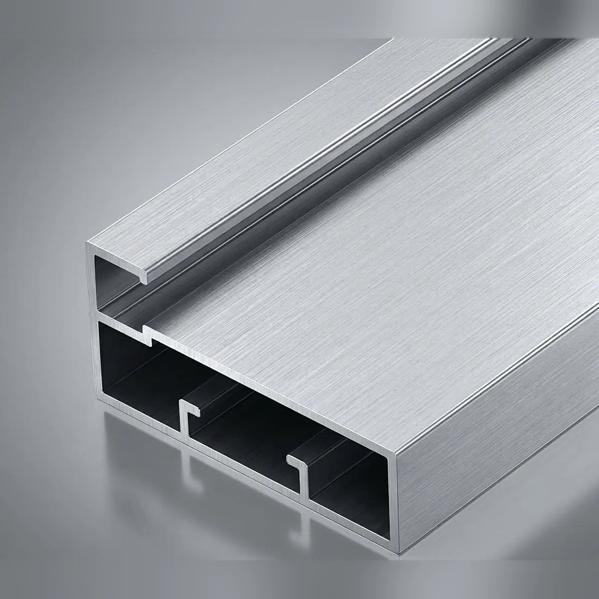 45 mm aluminium profile in silver finish