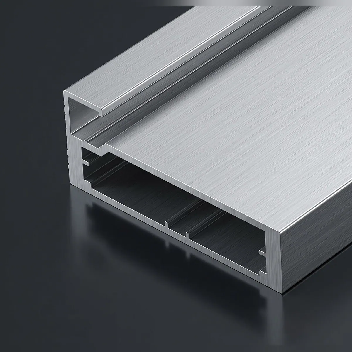 50 mm aluminium profile in silver finish