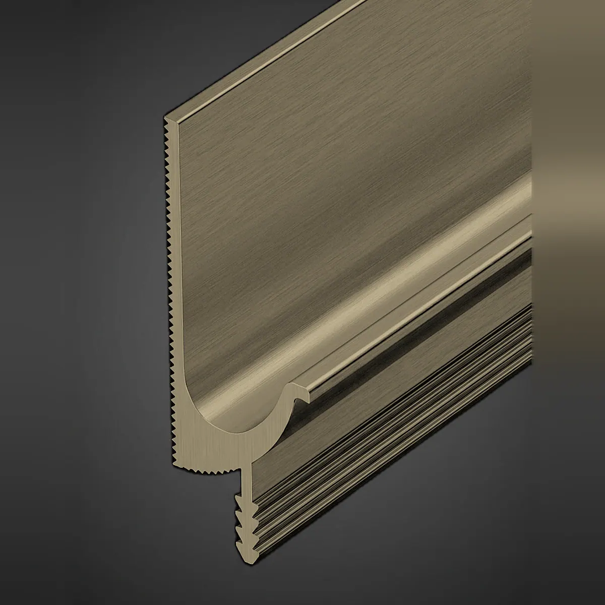 Mirano Eureka J aluminium handle profile in champagne