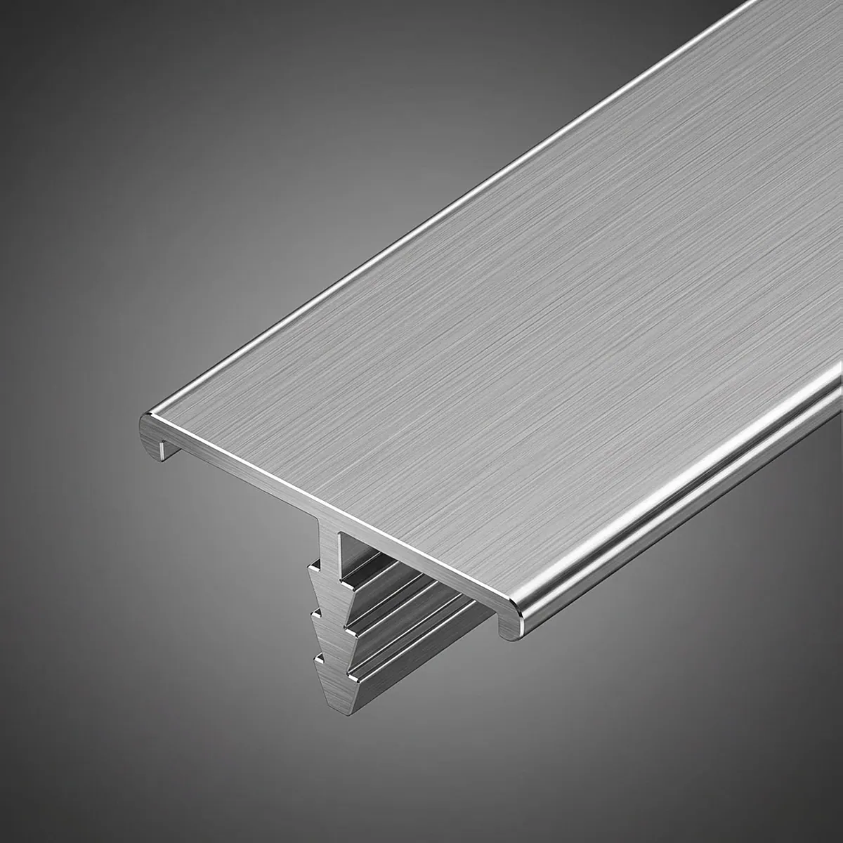 T-Patti aluminium profile in silver finish