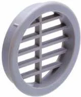 Round ventilation grill Round grey louvred ventilation grill